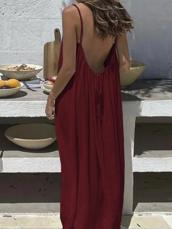 🔥Women's Solid Color Cami Lounge Dress🔥