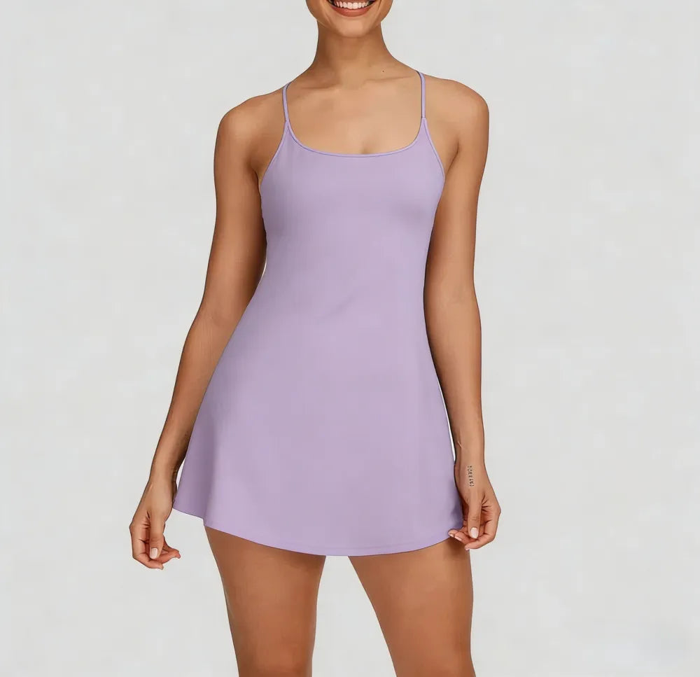 🔥Flash Sale⚡Women's Softly Zero Plush Backless Active Dress-Easy Peezy