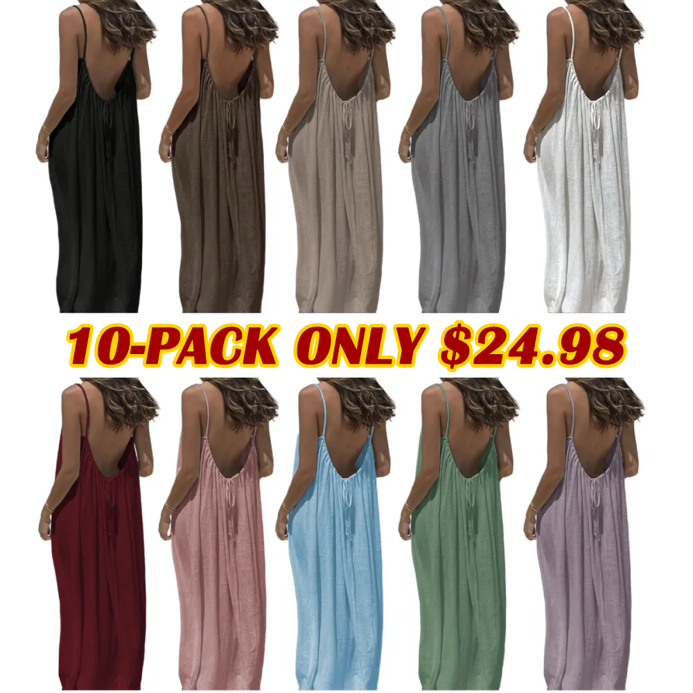 🔥Women's Solid Color Cami Lounge Dress🔥