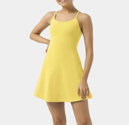 🔥Flash Sale⚡Women's Softly Zero Plush Backless Active Dress-Easy Peezy