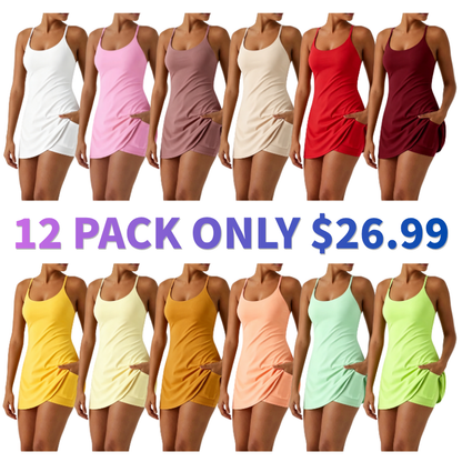 🔥Flash Sale⚡Women's Softly Zero Plush Backless Active Dress-Easy Peezy