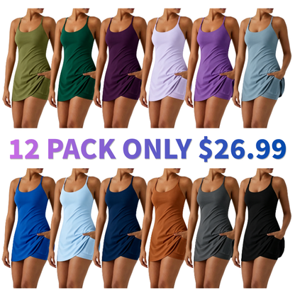 🔥Flash Sale⚡Women's Softly Zero Plush Backless Active Dress-Easy Peezy