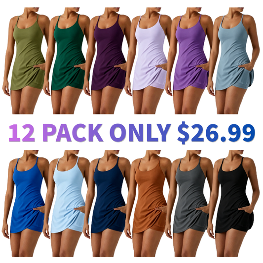🔥Flash Sale⚡Women's Softly Zero Plush Backless Active Dress-Easy Peezy